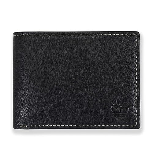 Timberland Herren Leder RFID Blocking Passcase Security Wallet, schwarz, Einheitsgröße von Timberland