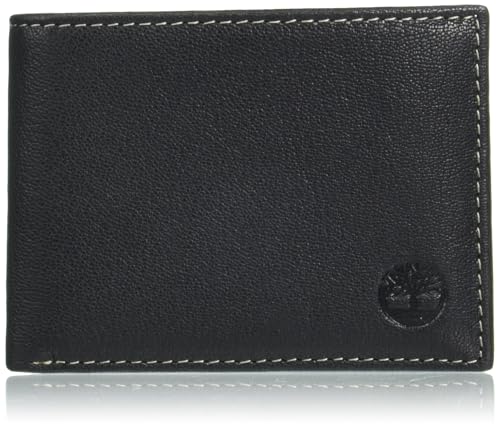 Timberland Herren Passcase Sicherheits-RFID Echtem Leder Geldbörse, schwarz, Einheitsgröße von Timberland