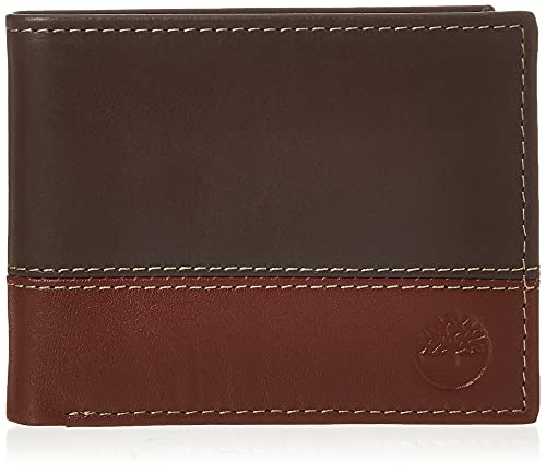 Timberland Herren Leder Trifold Hybrid Passcase Wallet, Braun/Cognac, Einheitsgröße von Timberland