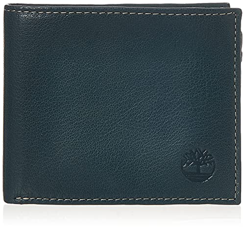 Timberland Herren Ledergeldbörse mit aufgesetzter Klapptasche Reisezubehör-Faltbare Brieftasche, Navy (Blix), Einheitsgröße von Timberland