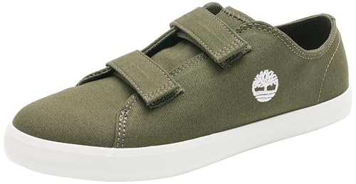 Timberland Herren Newport Bay Hook & Loop (Youth) Sneaker, DK GRN CNVS, 33 EU von Timberland