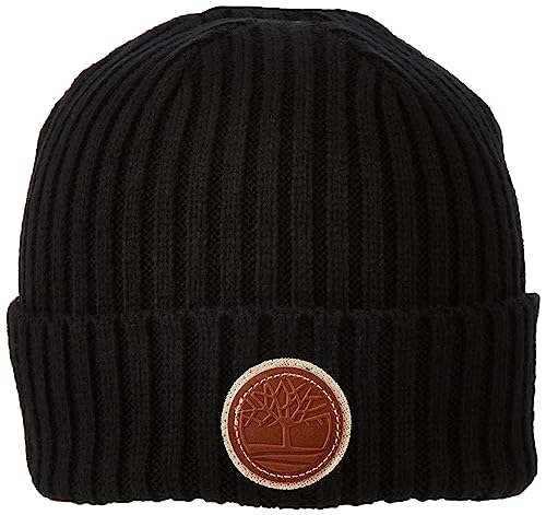 Timberland Herren Rib Shallow Beanie-Mtze, schwarz, Einheitsgröße von Timberland