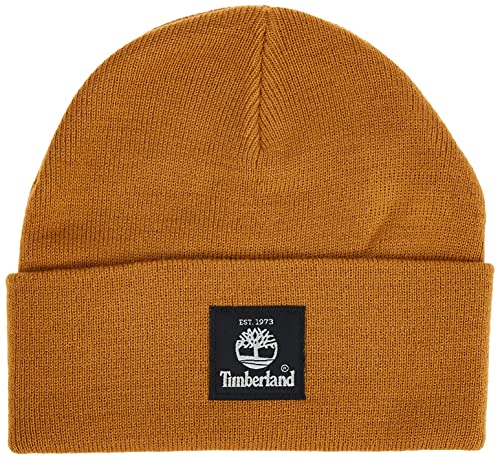 Timberland Herren Korte Horloge Cap Met Geweven Label Hut f r kaltes Wetter, weizenfarben, Einheitsgröße EU von Timberland