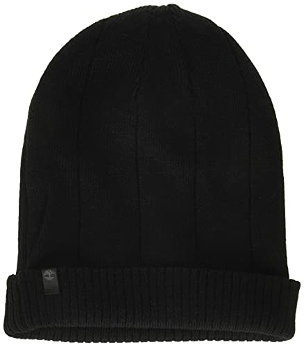 Timberland Herren Solid Beanie with Drop Needle Winter-Hut, schwarz, Einheitsgröße von Timberland