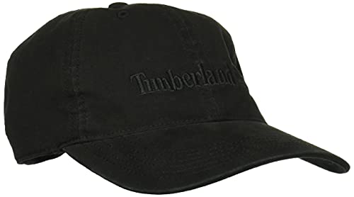 Timberland Herren Baseballkappe aus Baumwollleinen Verschluss, Schwarz, Einheitsgröße von Timberland