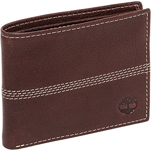 Timberland Herren Sportz Quad Leather Passcase Wallet Leder, Braun Stitch, Einheitsgröße von Timberland