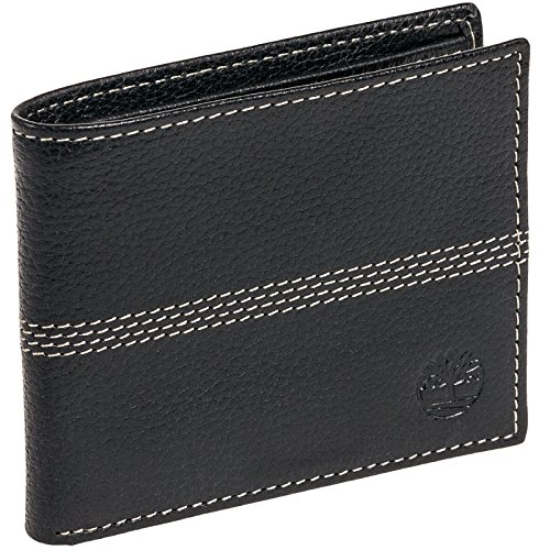 Timberland Herren Sportz Quad Leder Passcase Wallet, Schwarz (Vierfachstich), Einheitsgröße von Timberland
