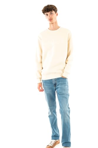 Timberland Herren Sweatshirt mit aufgesticktem Logo, Beige, M von Timberland