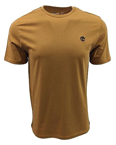 Timberland Herren T-Shirt mit klassischem Logo, kurzärmelig, Weizen (schwarzes Logo), XL von Timberland