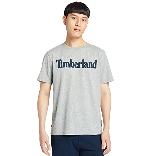 Timberland Herren TFO Lineares Logo Nonringer T-Shirt, Med Gry Heather, S von Timberland