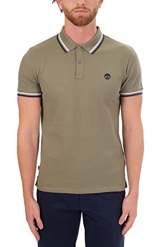 Timberland Herren TFO SS Millers River Poloshirt mit erhöhter Spitze (schmal) Polohemd, Cassel Earth, M von Timberland