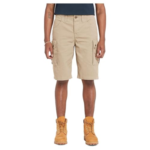 Timberland Herren Twill Cargo Short Boardshorts, Zitrone Pfeffer, 38W von Timberland