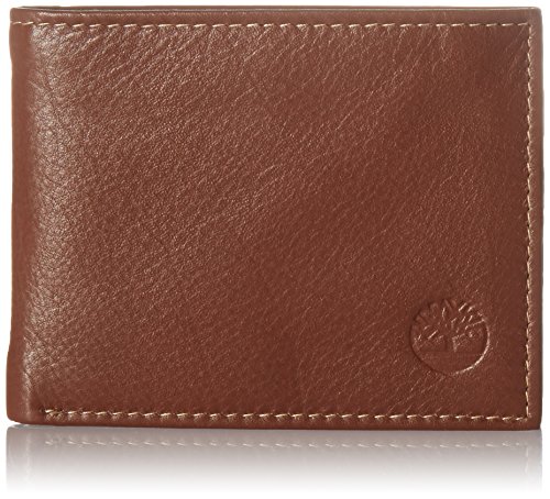 Timberland Herren Wellington Leather RFID Bifold Commuter Security Wallet Geldbörse, Cognac, Einheitsgröße von Timberland