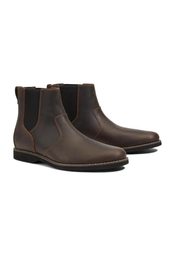 Timberland Herren Woodhull Chelsea Basic Stiefel, Dark Brown Full Grain, 41.5 EU von Timberland
