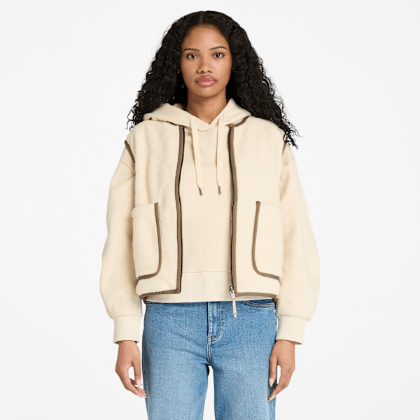 Timberland - Hochflorige Fleeceweste für Damen in Beige, Damen, Beige, Größe: XS Timberland - Hochflorige Fleeceweste für Damen in Beige, Damen, Beige, Größe: XS von Timberland