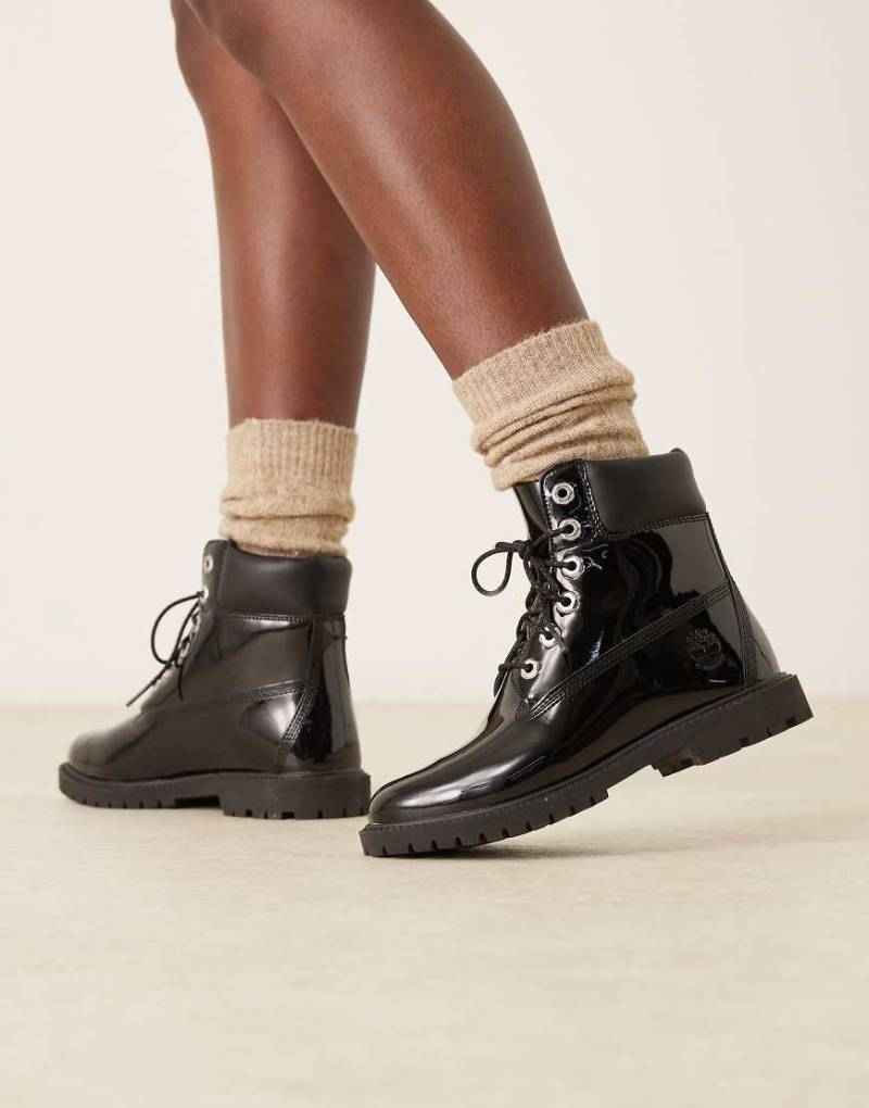 Timberland - Hochwertige 6-Zoll-Stiefel aus Lackleder in Schwarz von Timberland
