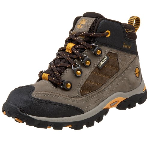 Timberland Hypertrail Mid with Gore Tex Membran 58864, Unisex - Kinder Sportschuhe - Wandern, grau, (dark grey w/yellow), EU 28, (US 10 1/2), (UK 10) von Timberland