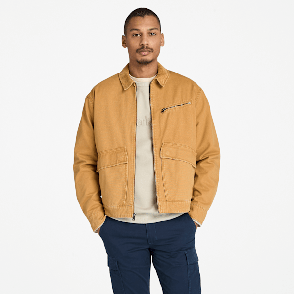 Timberland - Strafford Jacke aus gewaschenem Canvas für Herren in Gelb, Mann, Gelb, Größe: L Timberland - Strafford Jacke aus gewaschenem Canvas für Herren in Gelb, Mann, Gelb, Größe: L von Timberland