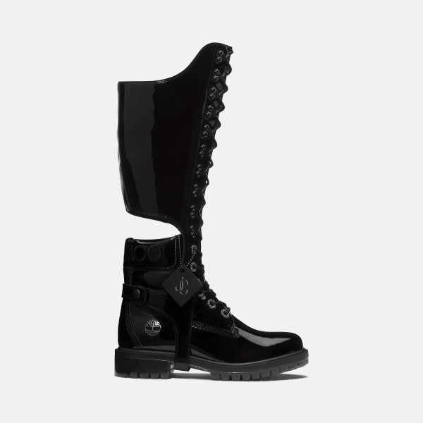 Timberland - Jimmy Choo x Timberland 6-Inch-Boot mit kniehohem Gurtzeug für Damen in Schwarz, Damen, Schwarz, Größe: 39 von Timberland