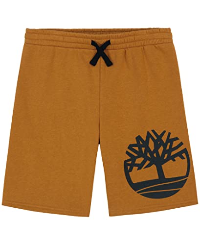 Timberland Jungen Shorts mit Kordelzug und Logo, Tree Logo Wheat, 10-12 von Timberland