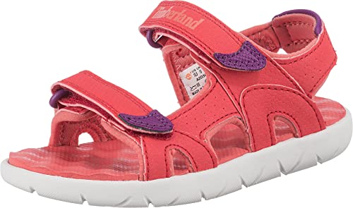 Timberland Jungen Unisex Kinder Perkins Row 2-Strap (Toddler) Sandalen, Rosa Dark Pink, 21 EU von Timberland