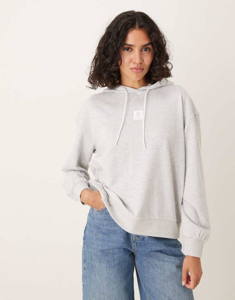Timberland - Kapuzenpullover aus Loopback-Stoff in Hellgrau meliert von Timberland