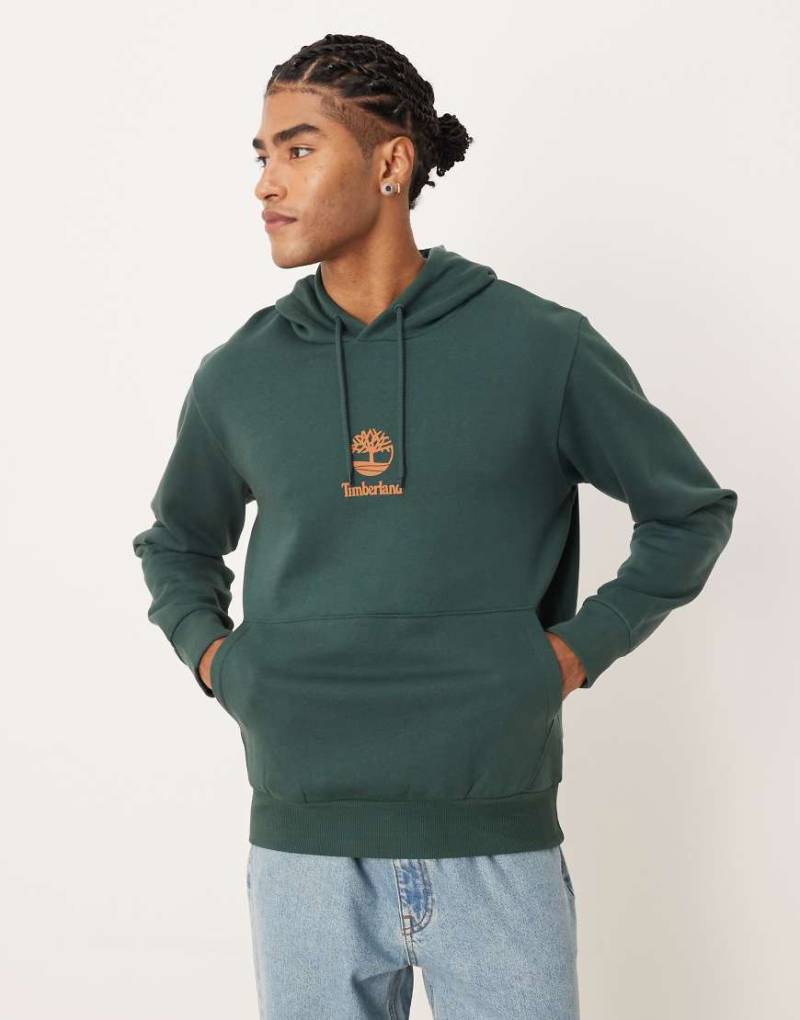Timberland - Kapuzenpullover in Green Gables mit Stapellogo-Grün von Timberland