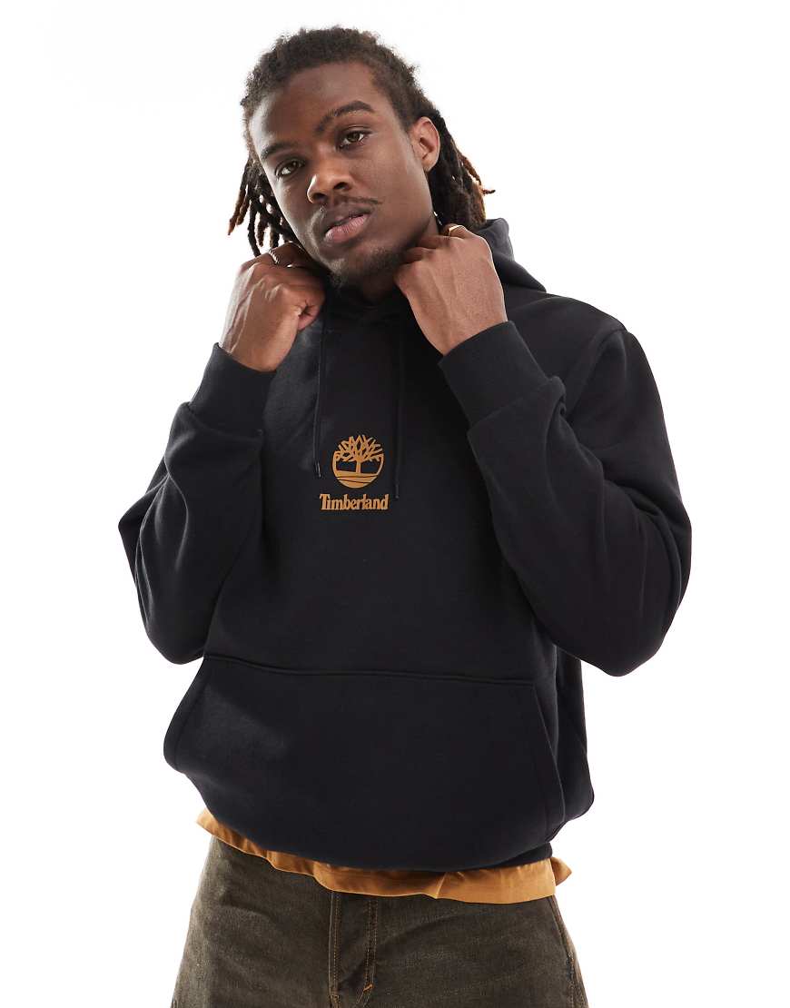 Timberland - Kapuzenpullover in Schwarz mit kleinem Logo auf der Brust von Timberland