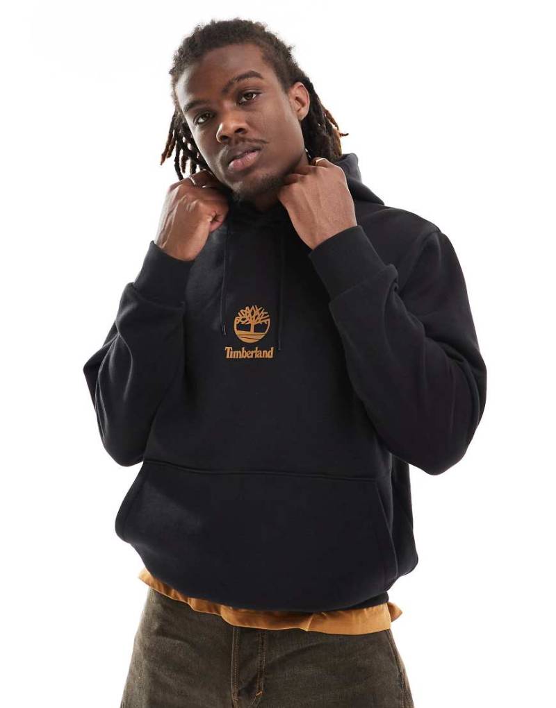 Timberland - Kapuzenpullover in Schwarz mit kleinem Logo auf der Brust von Timberland