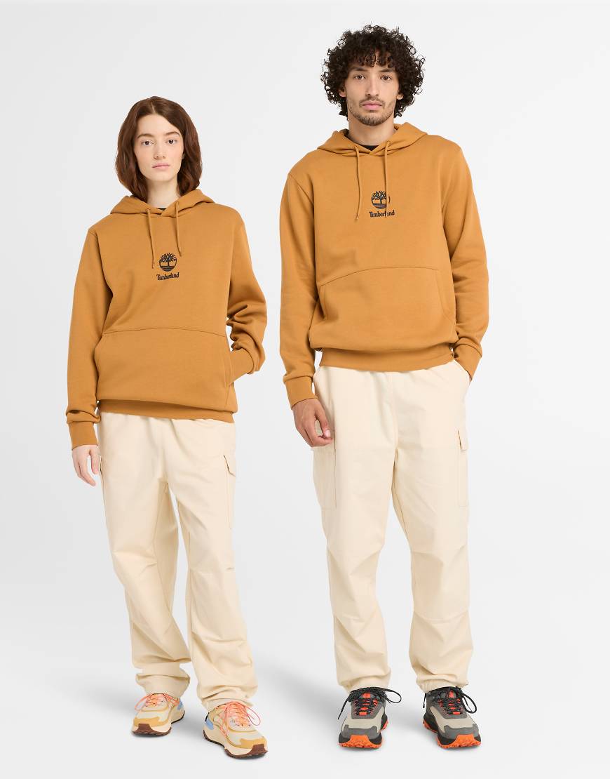 Timberland - Kapuzenpullover in Wheat Boot mit Stapel-Logoprint-Brown von Timberland