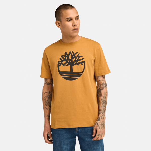 Timberland - Kennebec River Kurzarm-T-Shirt mit Baumlogo für Herren in Gelb, Herren, Gelb, Größe: 3XL von Timberland