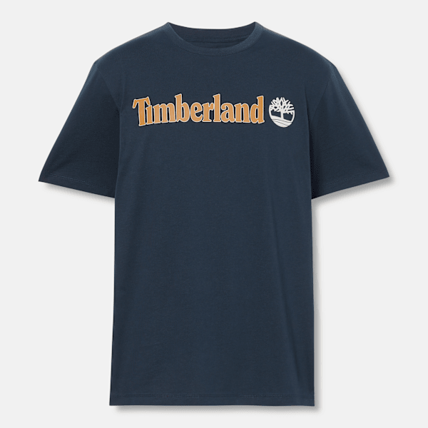 Timberland - Kennebec River Linear Logo-T-Shirt für Herren in Dunkelblau, Herren, Blau, Größe: XXL von Timberland