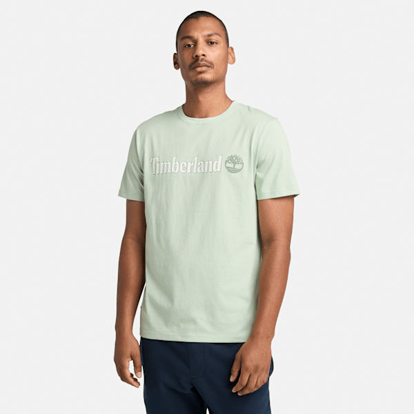 Timberland - Kennebec River Linear Logo-T-Shirt für Herren in Grün, Herren, Grün, Größe: XL von Timberland
