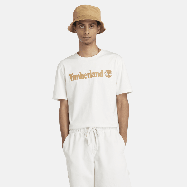 Timberland - Kennebec River Linear Logo-T-Shirt für Herren in Weiß, Mann, Weiß, Größe: 3XL von Timberland