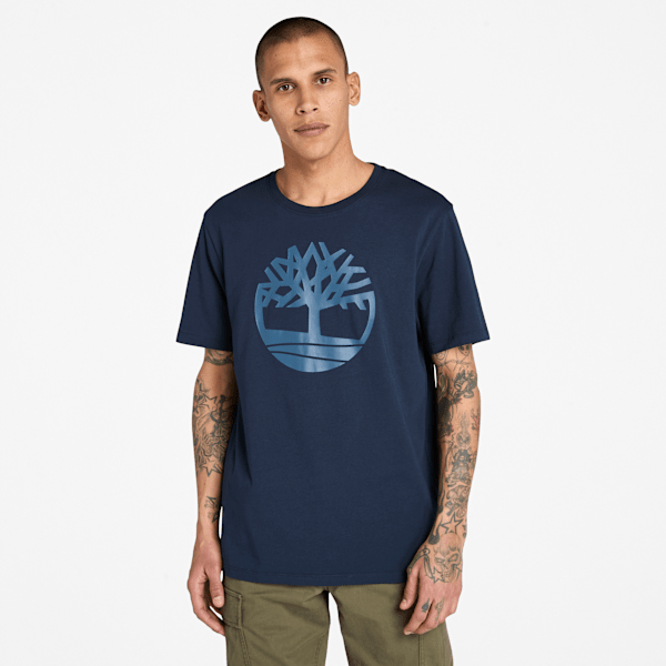 Timberland - Kennebec River T-Shirt mit Baum-Logo für Herren in Dunkelblau, Mann, Blau, Größe: S von Timberland