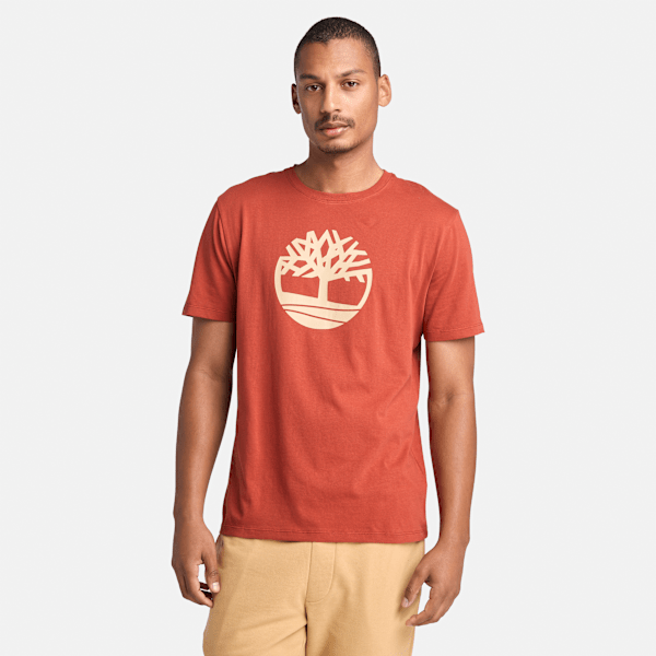 Timberland - Kennebec River T-Shirt mit Baum-Logo für Herren in Rot, Herren, Rot, Größe: XXL von Timberland