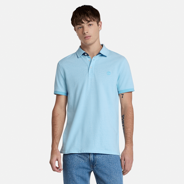 Timberland - Kurzärmeliges Baboosic Brook Oxford-Polohemd für Herren in Blau, Herren, Blau, Größe: 3XL von Timberland
