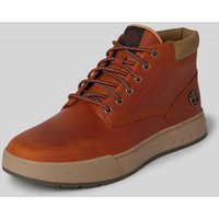 Timberland Lederboots mit Logo-Applikation Modell 'Maple Grove' in Mittelbraun, Größe 43 Timberland Lederboots mit Logo-Applikation Modell 'Maple Grove' in Mittelbraun, Größe 43 von Timberland