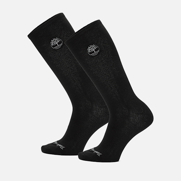 Timberland - Leichte Timberland Crew Thermosocken im 2er-Pack für Damen in Schwarz, Damen, Schwarz, Größe: L von Timberland
