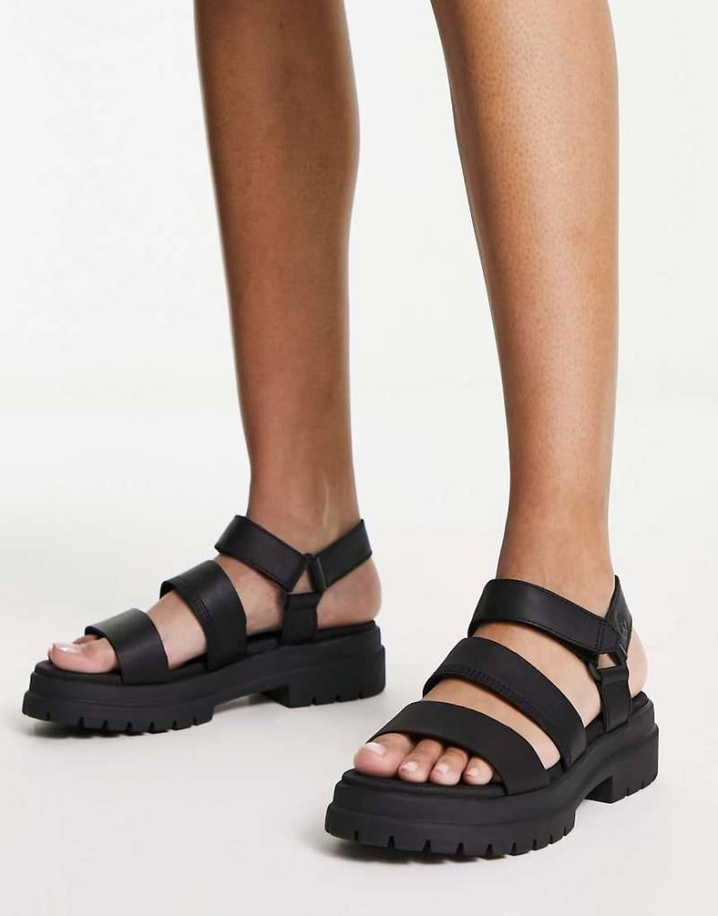 Timberland - London Vibe - Sandalen aus Narbenleder in Schwarz von Timberland