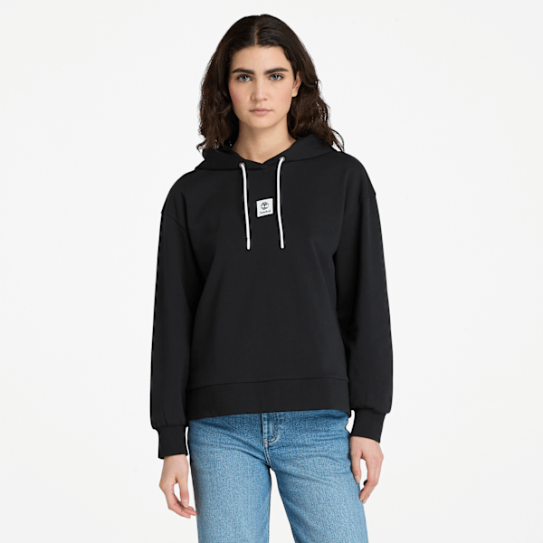 Timberland - Loopback-Hoodie mit Stack-Logo für Damen in Schwarz, Damen, Schwarz, Größe: S von Timberland
