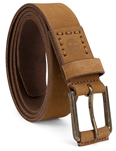 Timberland Men's Casual Leather Belt, Wheat, 40 von Timberland