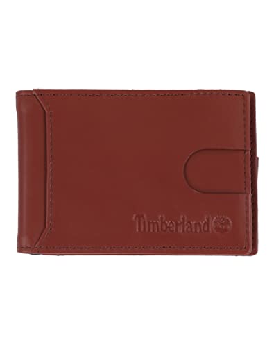 Timberland Men's Slim Leather Minimalist Front Pocket Credit Card Holder Wallet, Brown (Cloudy Money Clip) von Timberland