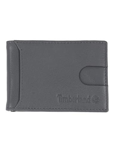 Timberland Men's Slim Leather Minimalist Front Pocket Credit Card Holder Wallet, Grey (Blix Money Clip) von Timberland