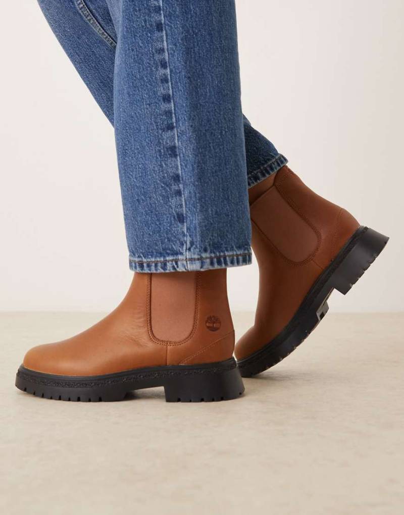 Timberland - Mid - Chelsea-Boots aus Vollnarbenleder in Rostbraun von Timberland