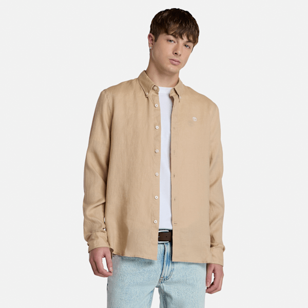 Timberland - Mill Brook Leinenhemd für Herren in Beige, Mann, Beige, Größe: XXL Timberland - Mill Brook Leinenhemd für Herren in Beige, Mann, Beige, Größe: XXL von Timberland