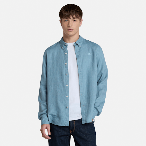 Timberland - Mill Brook Leinenhemd für Herren in Blau, Herren, Blau, Größe: 3XL von Timberland