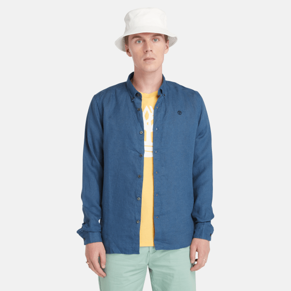 Timberland - Mill Brook Leinenhemd für Herren in Navyblau, Mann, Blau, Größe: M Timberland - Mill Brook Leinenhemd für Herren in Navyblau, Mann, Blau, Größe: M von Timberland