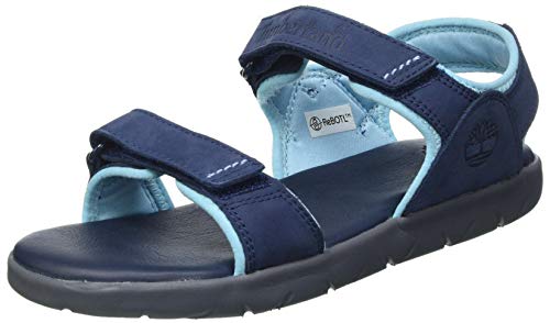 Timberland Nubble Leather 2 Strap (Junior) Sandalen, Blau Navy Nubuck, 38 EU von Timberland