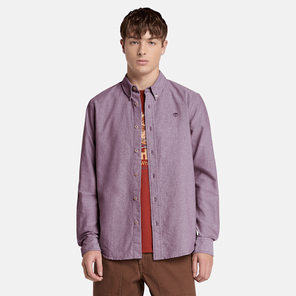 Timberland - Oxfordhemd für Herren in Violett, Mann, Violett, Größe: XL von Timberland